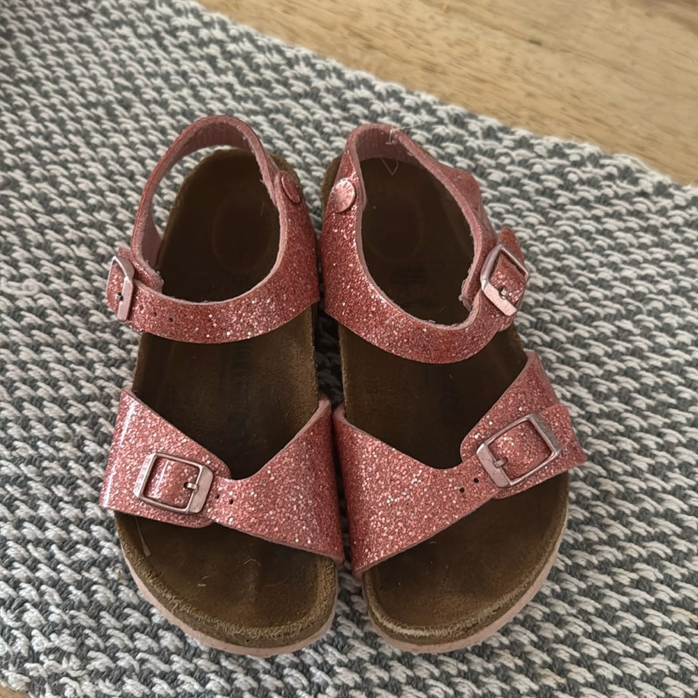 Girls pink Birkenstocks sandals